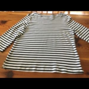 Tog Shop black/white striped top Size L